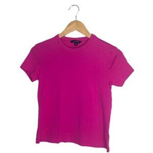 Land’s End Fuscia Pink T Shirt Women’s Size XS Cotton Casual Basic Crew Neck